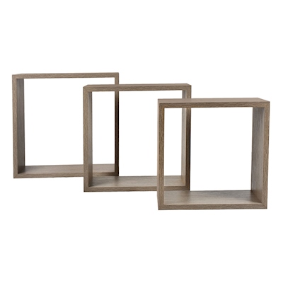 SET DE REPISAS CUADRADAS DOLLE 30 X 30 X 11.7 CM GRIS