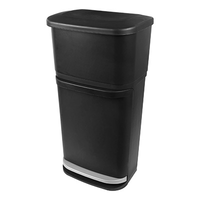 BOTE DE BASURA 2 EN 1 49.9 L NEGRO | The Home Depot México