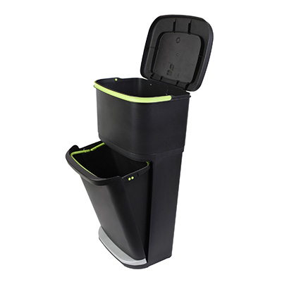 BOTE DE BASURA 2 EN 1 49.9 L NEGRO | The Home Depot México