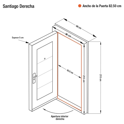 PUERTA DE SEGURIDAD SANTIAGO DERECHA | The Home Depot México