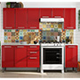 COCINA BERTOLINI VERONA 2.40 MTS ROJA