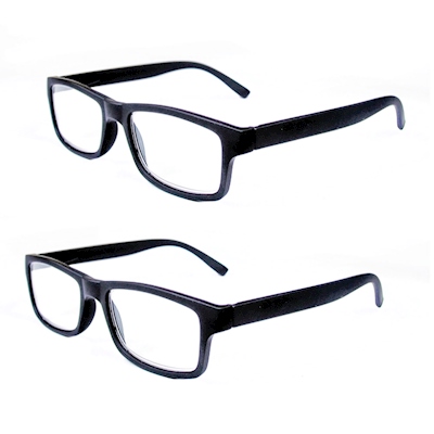 LENTES DE LECTURA RETRO 2.0 NEGRO 2 PIEZAS