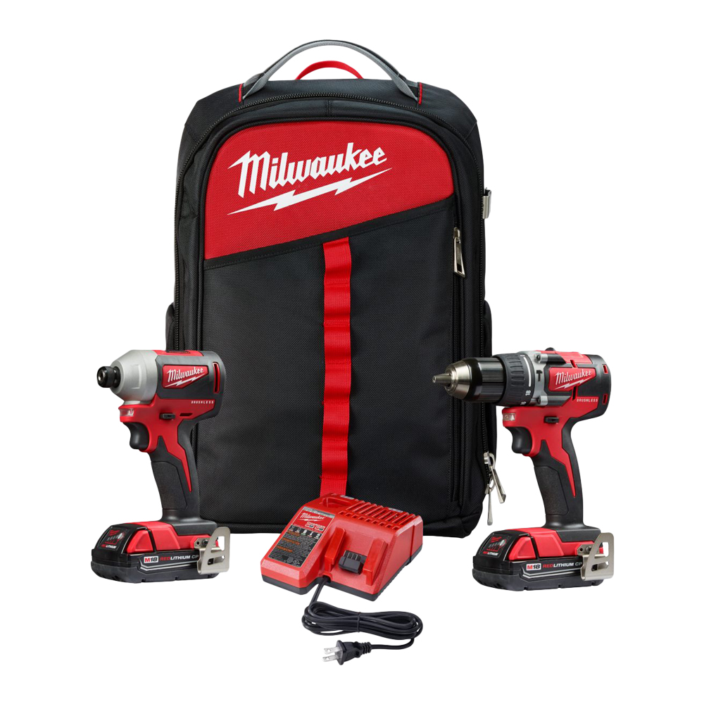 COMBO ROTOMARTILLO COMPRACTO Y LLAVE DE IMPACTO BRUSHLESS CON MOCHILA  MILWAUKEE | The Home Depot México