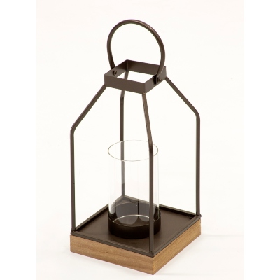 LINTERNA DECORATIVA BRONCE 17.5 X 17.5 X 34 CM | The Home Depot México