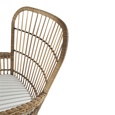 BISTRÓ VALLEY VIEW CAFÉ CON 2 SILLAS ESTRUCTURA DE ACERO Y MIMBRE | The