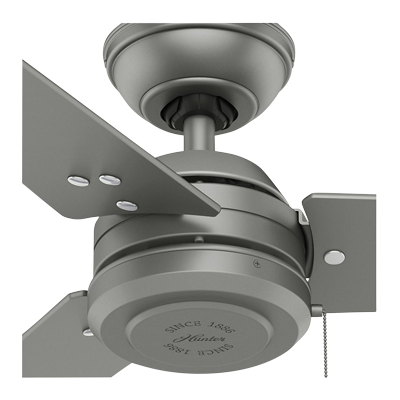 VENTILADOR DE TECHO CASSIUS 52 PULGADAS PLATA HUNTER SIN LUZ | The Home