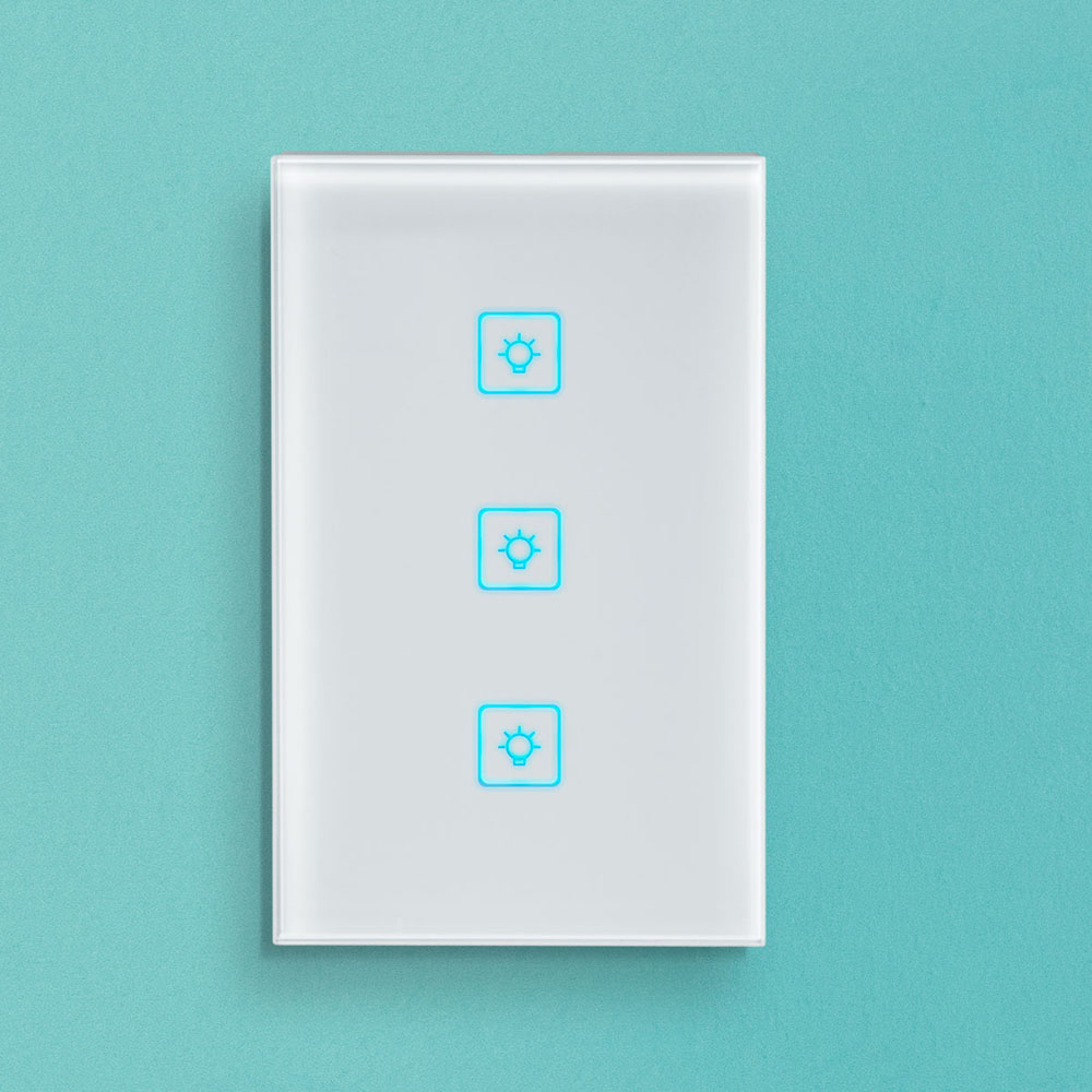 Interruptor de botón con cable  Fácil de usar: luz indicadora.
