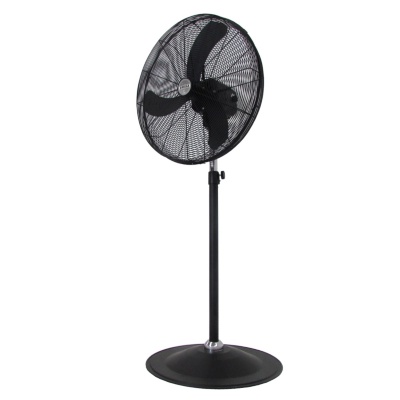 VENTILADOR INDUSTRIAL DE PEDESTAL 24 PULGADAS METÁLICO NEGRO | The Home