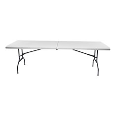 hdx mesa rectangular plegable 2.4 m x 74.9 cm x 76.2 cm gris de resina