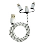 CABLE USB 3 EN 1 LIGHTINGH TIPO C NEGRO