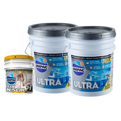 COMBO 2 IMPERMEABILIZANTES ACLRÍLICO AISLANTE BLANCO 19 L 1 COMPLEMENTO DE IMPERMEABILIZACIÓN 3.8 L
