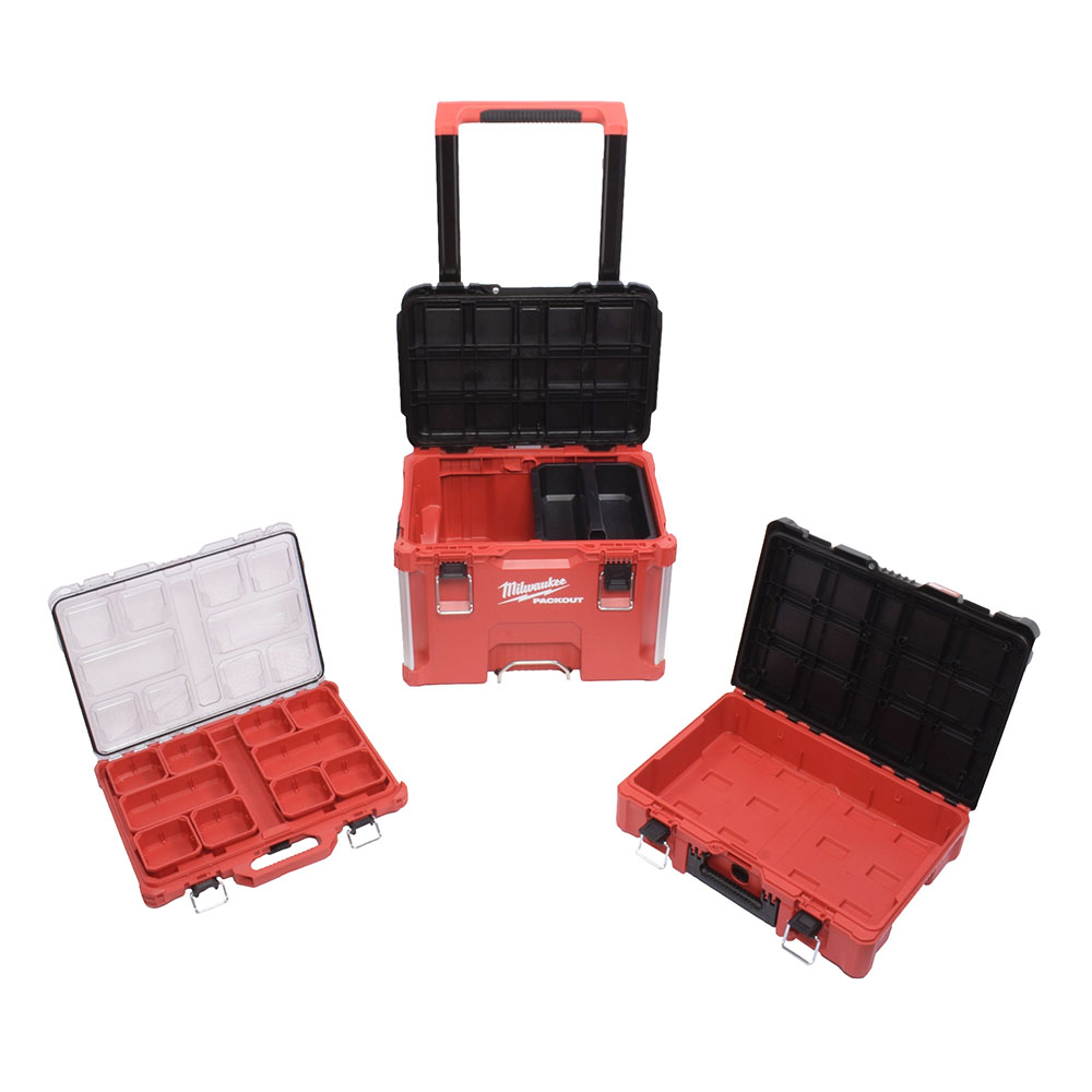 Milwaukee® Packout™ Kit de Cajas para Herramientas - Kit de 3 piezas  H-10669 - Uline