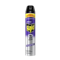 INSECTICIDA EN AEROSOL MATA PULGAS DE 400 ML MORADO RAID