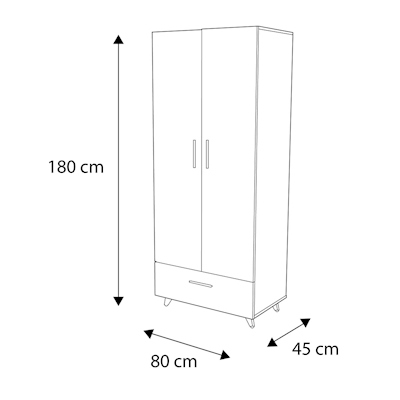 ARMARIO DE UN CAJÓN Y COLGADOR CAFÉ | The Home Depot México