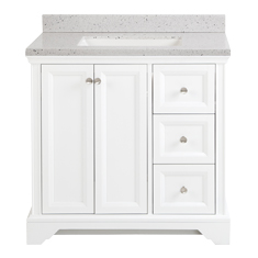 MUEBLE PARA BAÑO BLANCO CON LAVABO 93.9 X 55.8 X 99 CM DE PISO | The