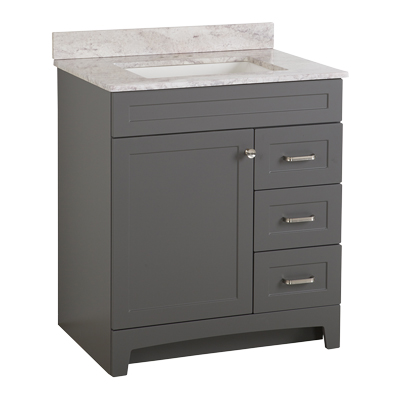 MUEBLE PARA BAÑO BLANCO CON LAVABO 78.7 X 55.8 X 97.5 CM DE PISO | The