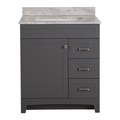 MUEBLE PARA BAÑO BLANCO CON LAVABO 78.7 X 55.8 X 97.5 CM DE PISO | The