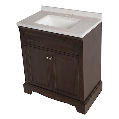 MUEBLE PARA BAÑO CAFÉ CON LAVABO 80.1 X 47.4 X 94.8 CM DE PISO | The