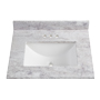 LAVABO STONE EFFECTS EMPOTRABLE MÁRMOL CULTIVADO RECTANGULAR GRIS 63.5 X 55.88 X 20.32 CM