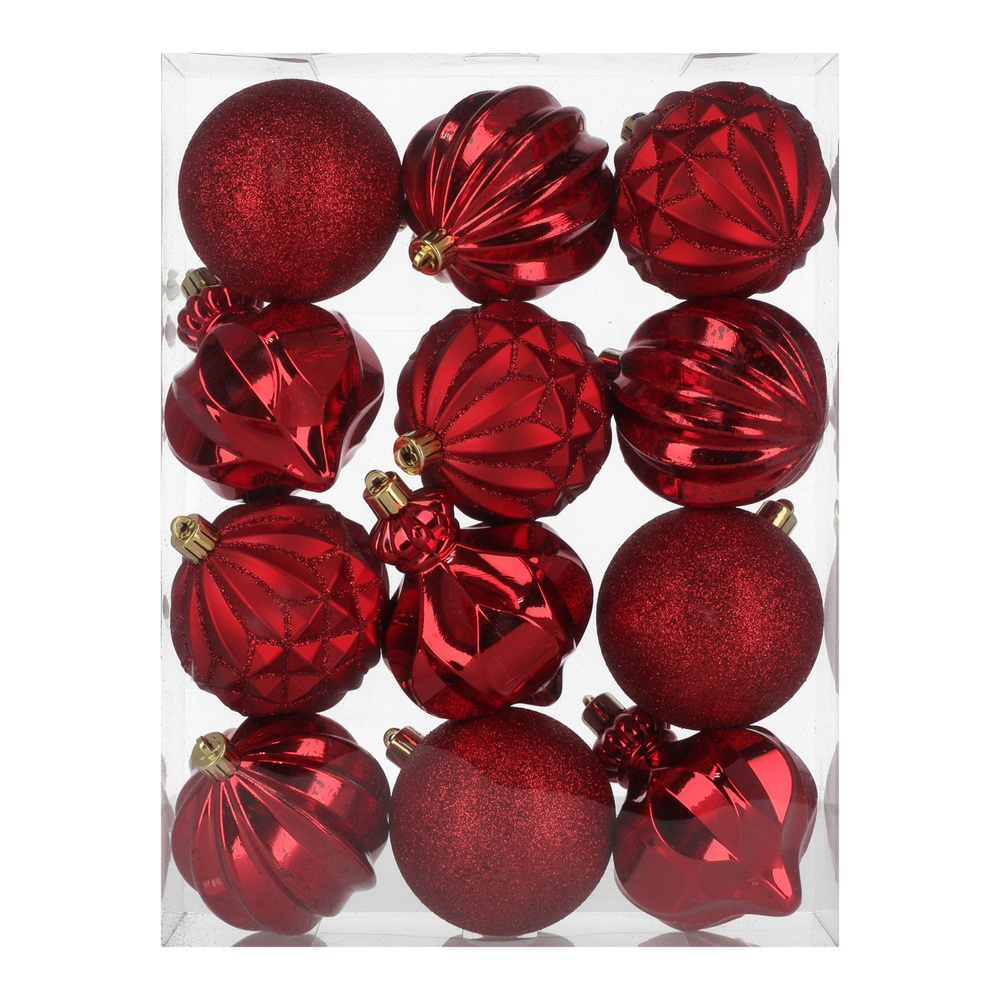 ESFERAS NAVIDEÑAS ROJO 8 CM 12 PIEZAS The Home Depot México