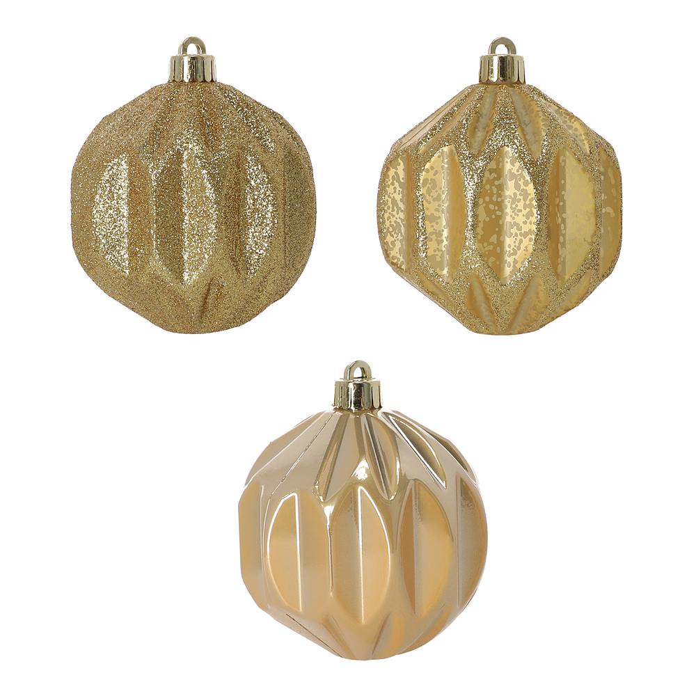 ESFERAS NAVIDEÑAS DORADO 13 CM 3 PIEZAS The Home Depot México