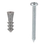 PAQUETE DE TORNILLOS Y TAQUETES DE 2 PULGADAS PLATA 12 PIEZAS