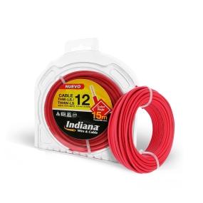indiana cable thw-ls calibre 12 rojo rollo de 15 m indiana