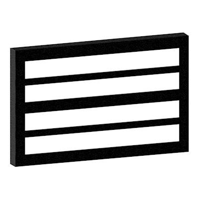 PROTECTOR PARA VENTANA CONTEMPO 60 X 40 CM NEGRO