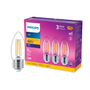 FOCO PHILIPS LED FILAMENTO B11 E27 LUZ CÁLIDA 3PACK