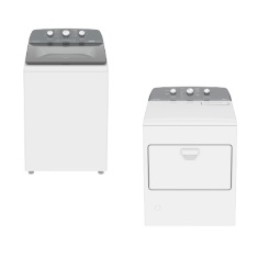 whirlpool combo xpert system de lavadora carga superior 18 kg y secadora de gas carga frontal 20 kg blanco