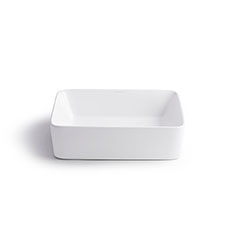 interceramic lavabo para baño sevilla sobrecubierta rectangular blanco
