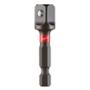 ADAPTADOR HEXAGONAL DE IMPACTO SHOCKWAVE MILWAUKEE ACERO DE 3/8 DE PULGADA