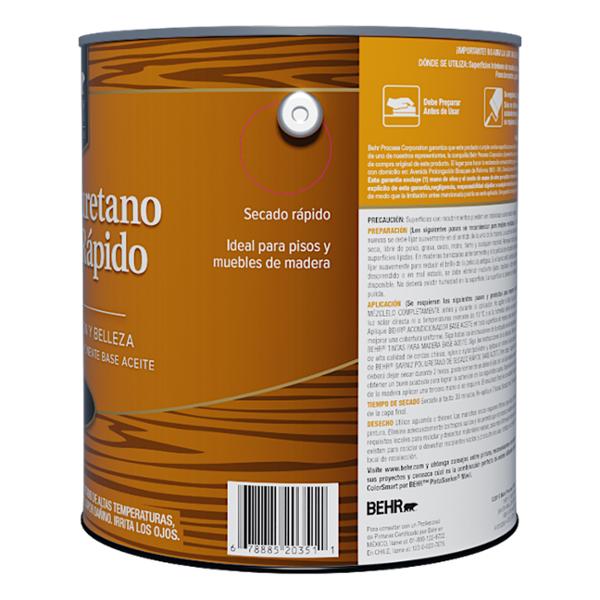 BARNIZ POLIURETANO DE SECADO RÁPIDO 3.78 L SATINAD | The Home Depot México