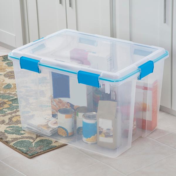CAJA ANTIHUMEDAD DE PLÁSTICO 75.7 L TRANSPARENTE The Home Depot México