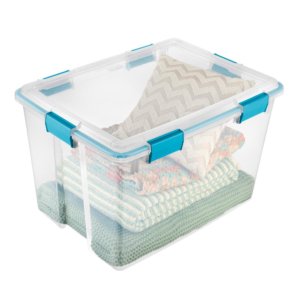 CAJA ANTIHUMEDAD DE PLÁSTICO 75.7 L TRANSPARENTE The Home Depot México