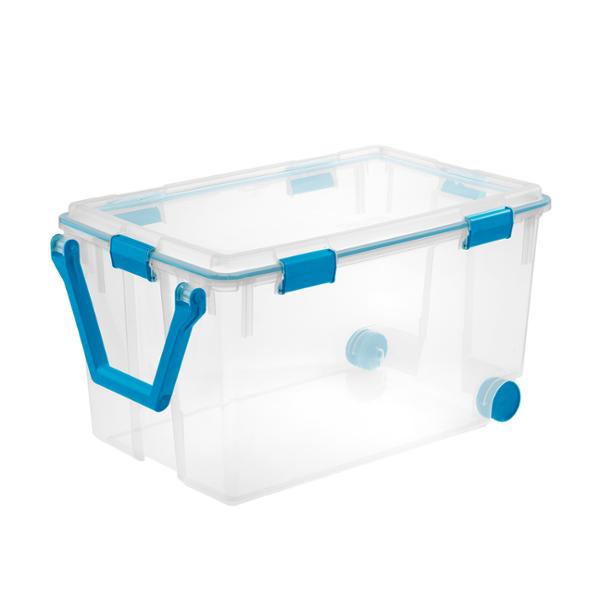 CAJA ANTIHUMEDAD DE PLÁSTICO 113.6 L TRANSPARENTE The Home Depot México