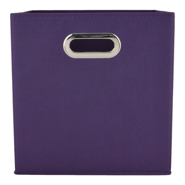 GAVETA CUBO PLEGABLE MORADA 27 X 27 X 28 CM