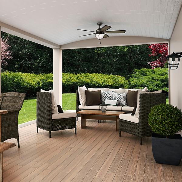 VENTILADOR DE TECHO VINTAGE SUN VISTA 54 PULGADAS CON LUZ LED | The