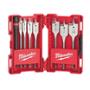 JUEGO DE BROCAS PLANAS MILWAUKEE ACERO 8 PIEZAS