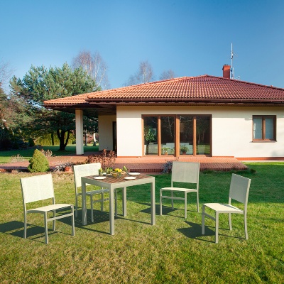 COMEDOR DE JARDÍN LORETO PLATA 4 SILLAS | The Home Depot México