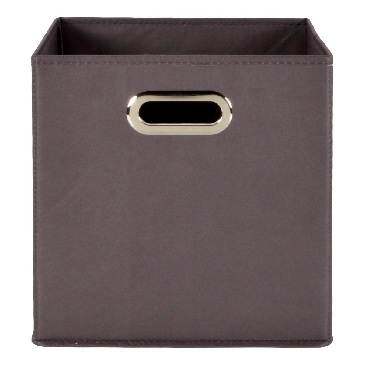 Gaveta cubo plegable chocolate 27 x 27 x 28 cm