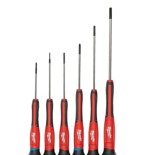 JUEGO DE DESTORNILLADORES DE PRECISIÓN ACERO MILWAUKEE 6 PIEZAS
