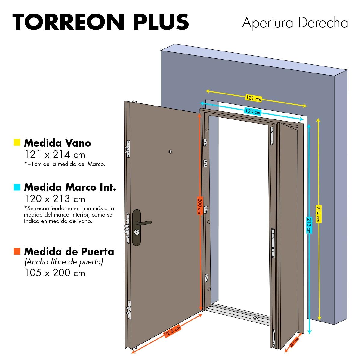 PUERTA DE SEGURIDAD TORREON PLUS DERECHA The Home Depot México