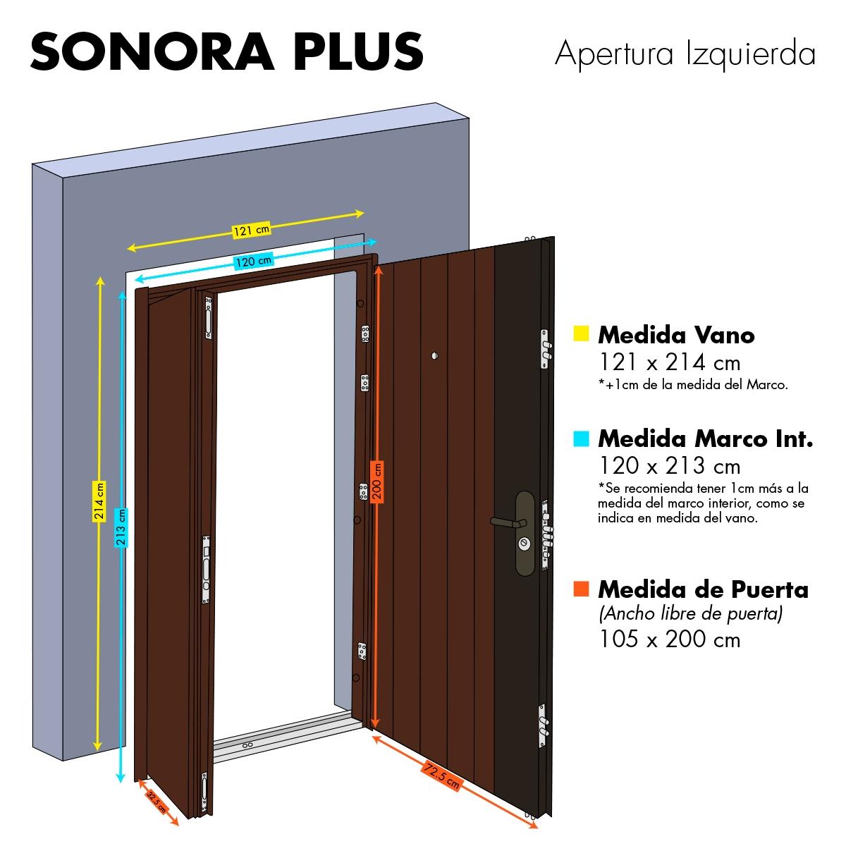 PUERTA DE SEGURIDAD SONORA PLUS IZQUIERDA The Home Depot México