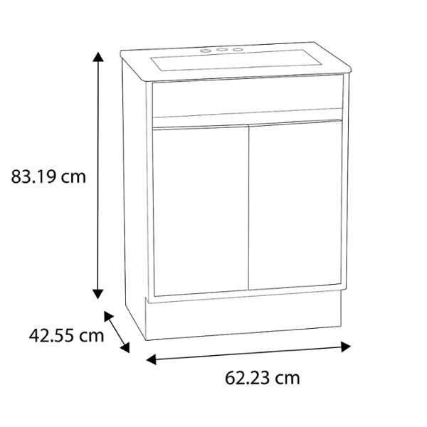 Columna de baño Carlotta chapa roble 30x172x24 cm