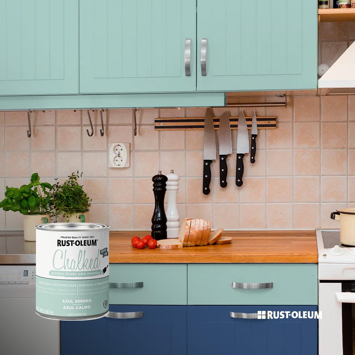 CHALKED PINTURA TIZADA BROCHABLE AZUL SERENO 887ML | The Home Depot ...
