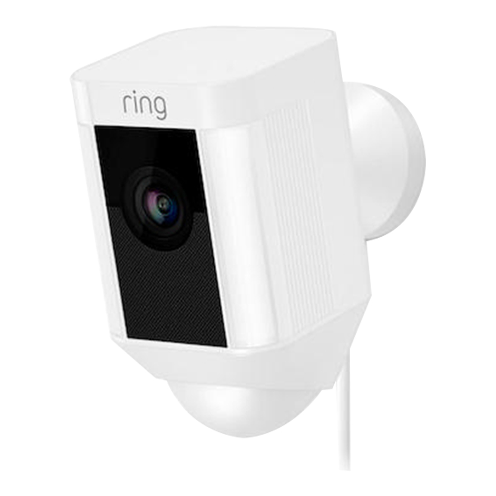 RING CÁMARA DE SEGURIDAD EXTERIOR SPOTLIGHT CON CABLE - BLANCO | The Home  Depot México