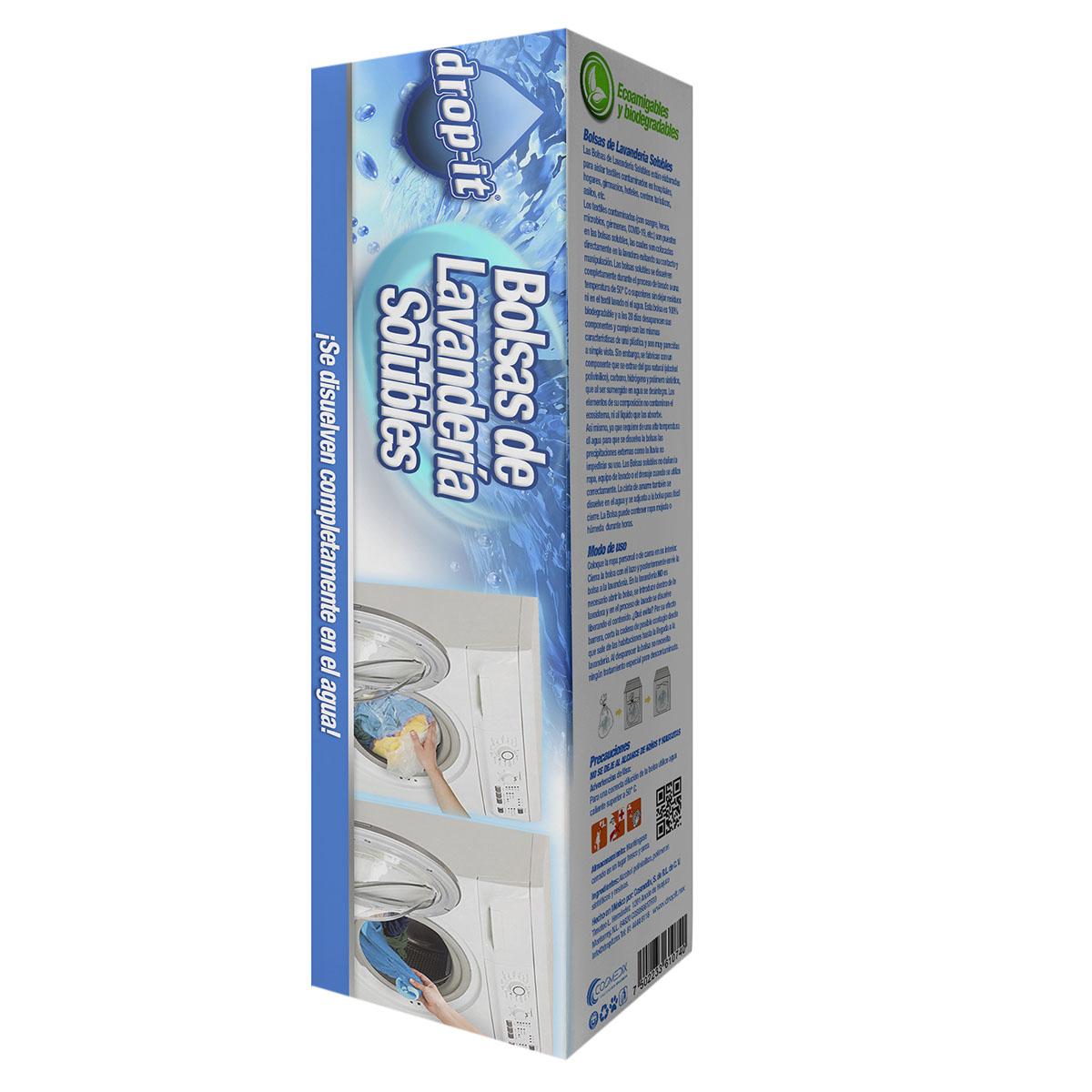 Bolsas de lavanderia solubles pva transparente 3 piezas