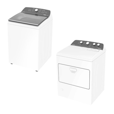 whirlpool combo lavadora carga superior 22 kg xpert system y secadora eléctrica 23 kg xpert dry sensor blanco