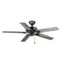 VENTILADOR DE TECHO BAYFIELD NEGRO MATE 52